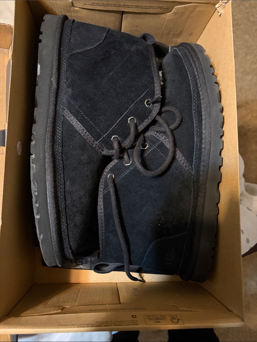 UGG Men's Black Suede Chukka Boots